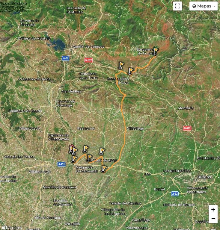 Ruta de Las Loras en Coche